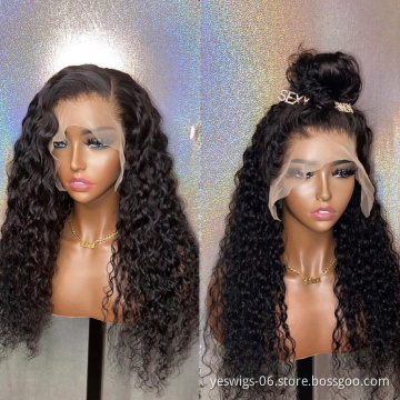 Cheap Raw Brazilian Kinky Curly Virgin Human Hair Hd Full Lace Front Wig Transparent Lace Frontal Wig Human Hair For Black Women